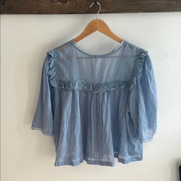 Free People NWT Women's baby doll blouse - Size L - Picture 5 of 5